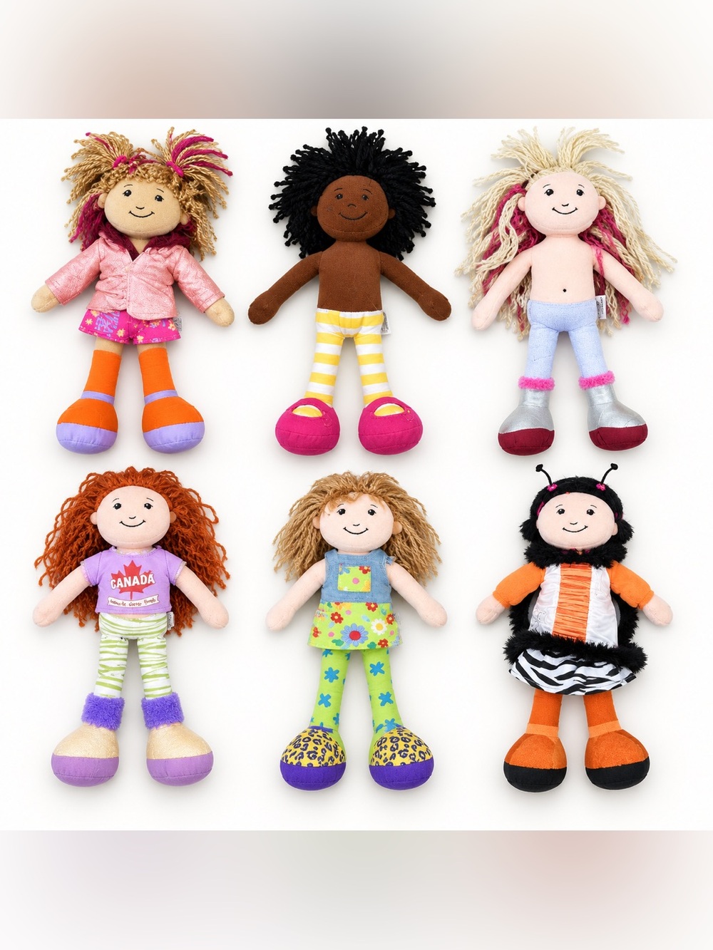 Lot of 6 Manhattan Toy Groovy Girls Dolls – Retired Plush Dolls